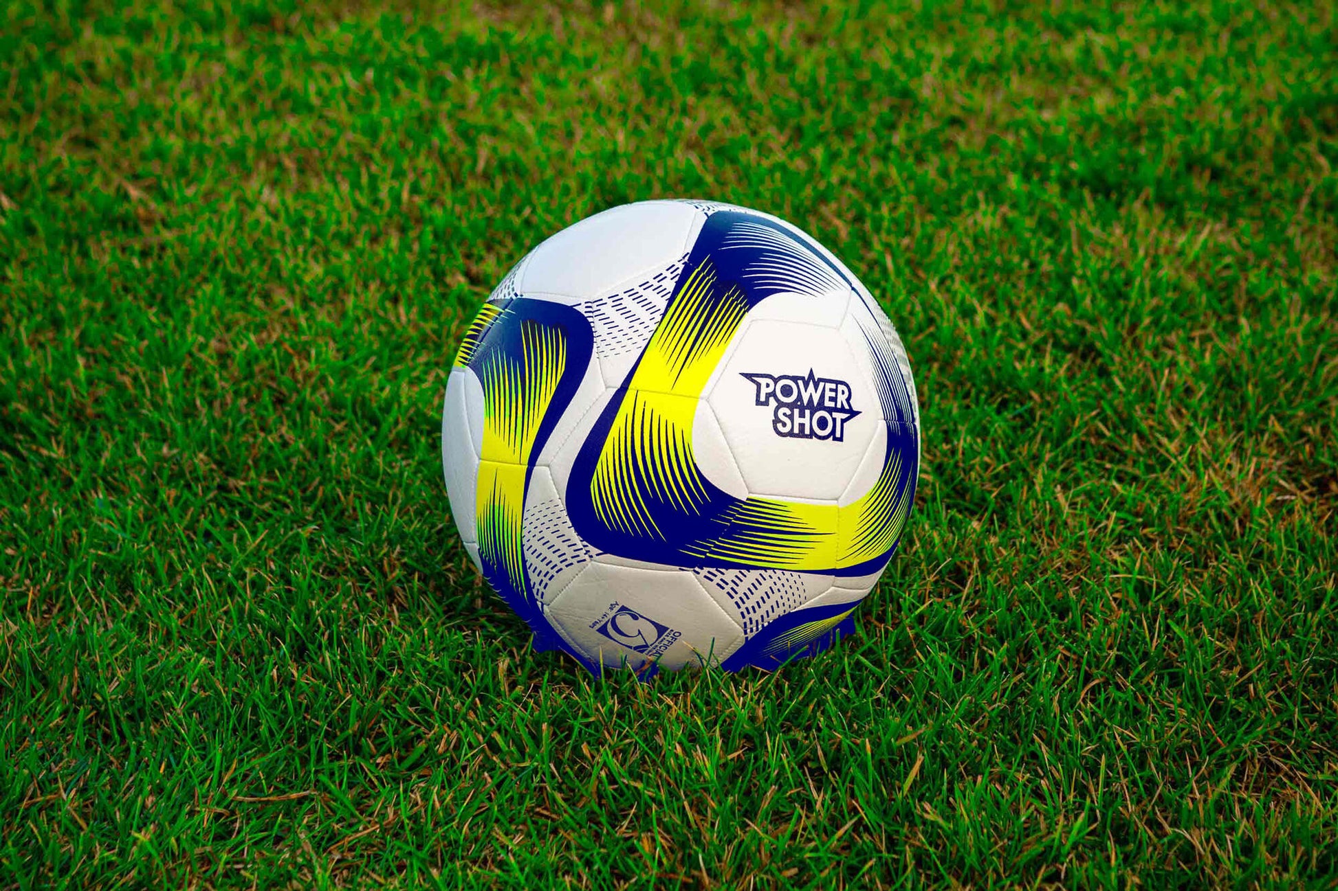 Powershot Powershot® Fußball - Dunkelblau & Gelb - machsport – Bild 