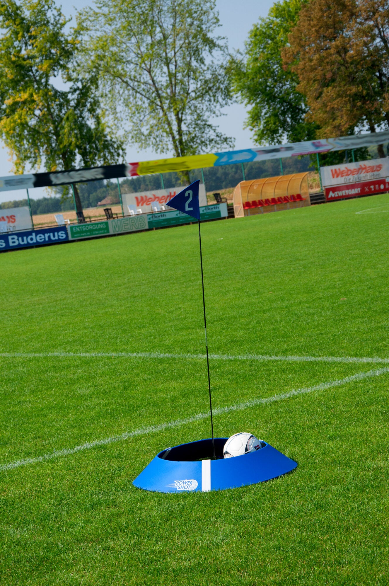 Powershot 3er-Set Fußballgolf-Set inkl. Basis & Fahne - machsport – Bild 