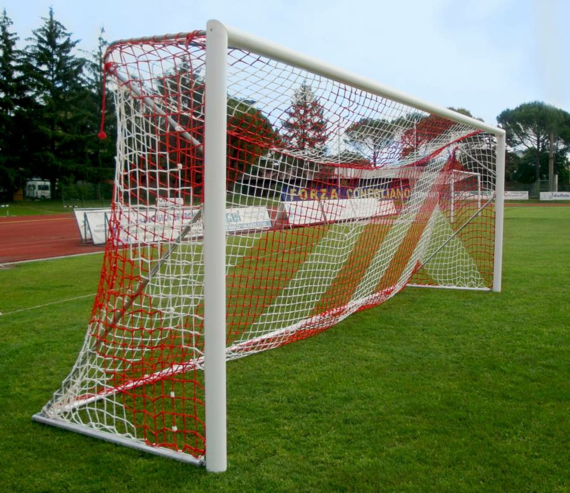 Powershot Fußballtor Aluminium - transportabel 3 - 7,34 x 2,44 m - machsport – Bild 
