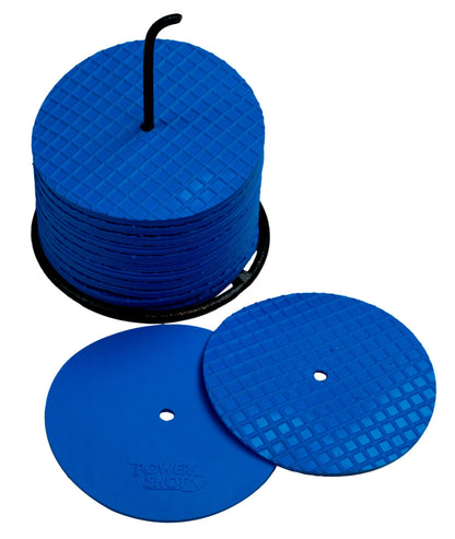 Powershot 24er-Set Markierungsscheiben, klein 10cm, blau