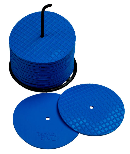 Powershot 24er-Set Markierungsscheiben, klein 10cm, blau – blau / ONE SIZE