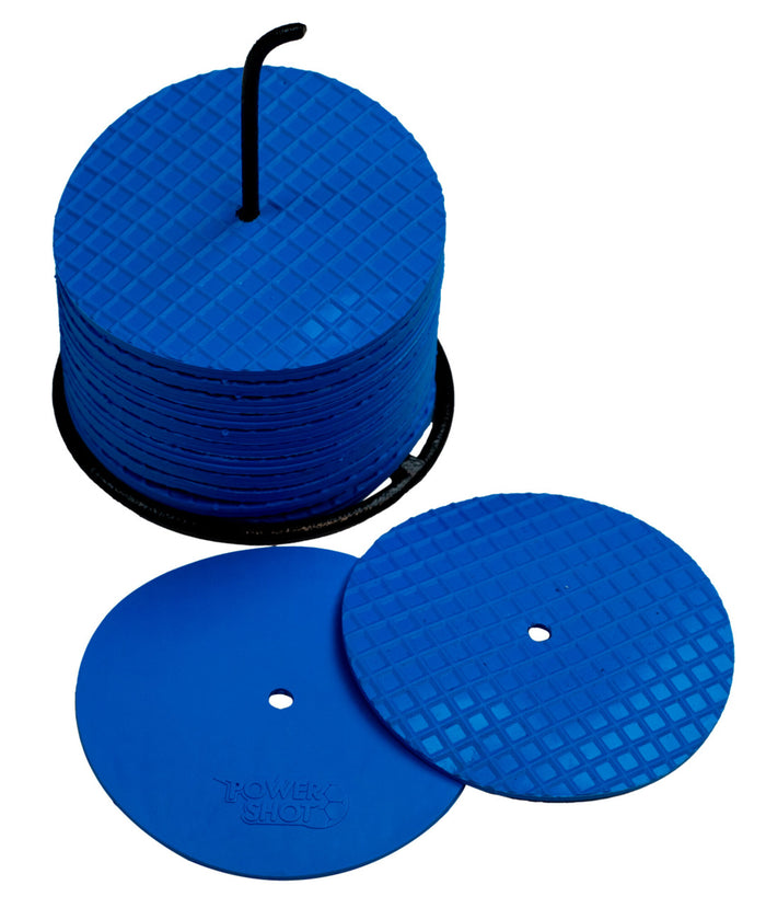 Powershot 24er-Set Markierungsscheiben, klein 10cm, blau