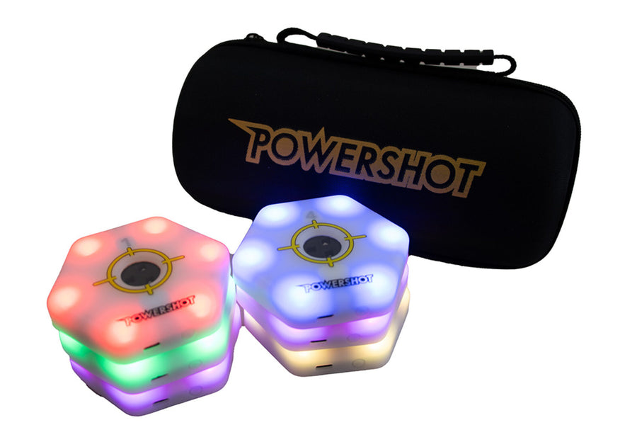 Powershot Set aus 8 Powershot-Reaktionslichtern - machsport