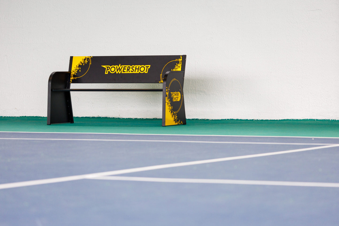 Powershot Sitzbank aus Stahl  - personalisierbar - schwarz - machsport