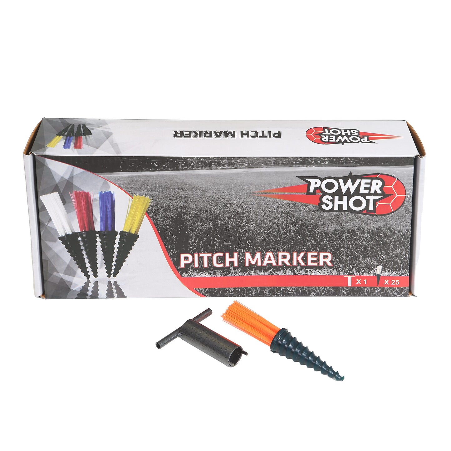 Powershot PITCHMARKER Markierungshilfe - 25er Set + Eintriebshilfe - machsport