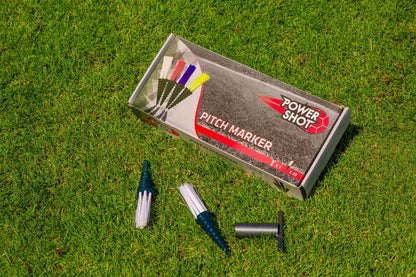 Powershot PITCHMARKER Markierungshilfe - 25er Set + Eintriebshilfe - machsport