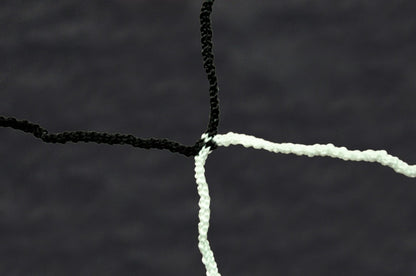 Powershot Fußballnetz - 11er Tor - Europäisch - 4mm Weiß/Schwarz - machsport
