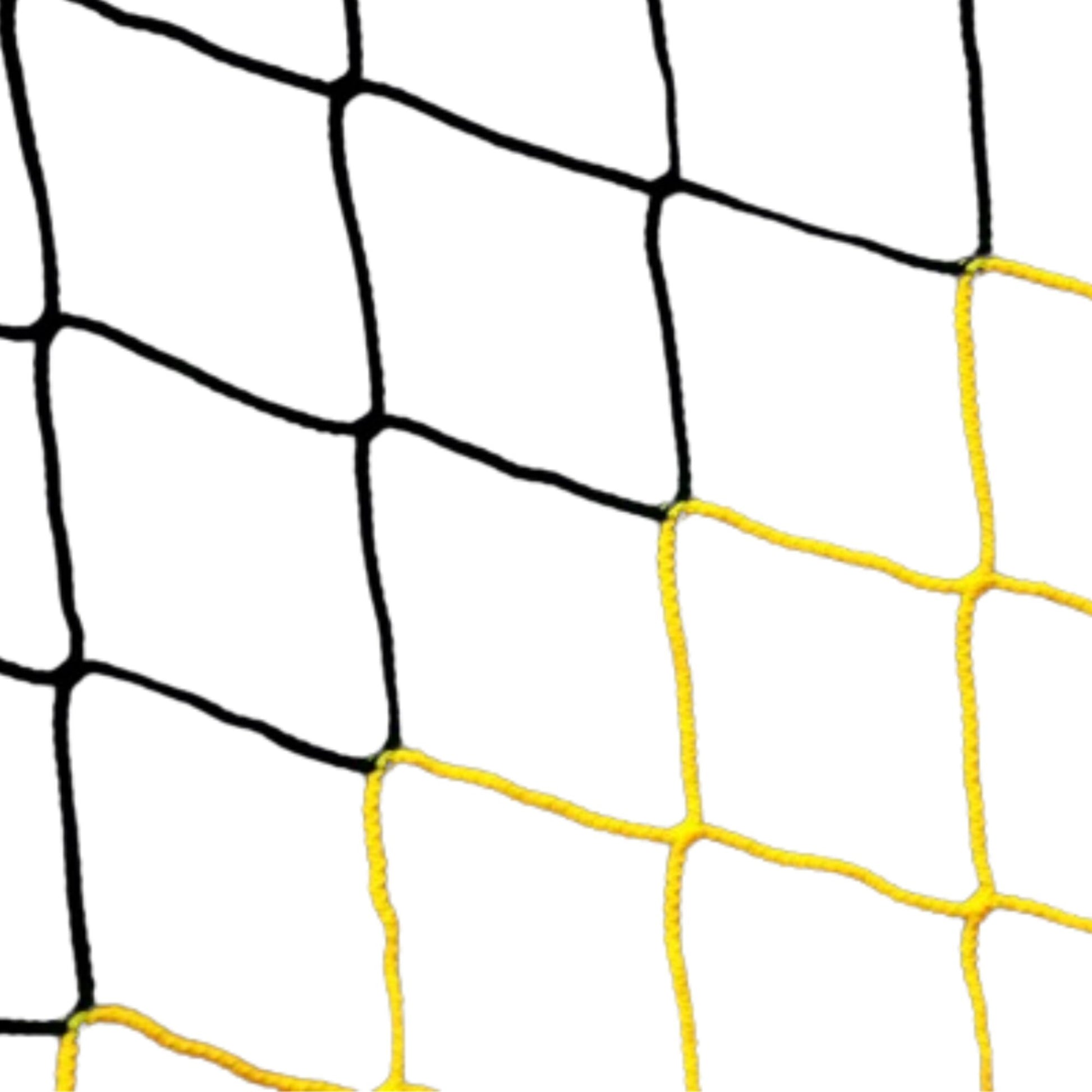 Powershot Fußballnetz - 11er Tor - Europäisch - 4mm Schwarz/Gelb - machsport – Bild 