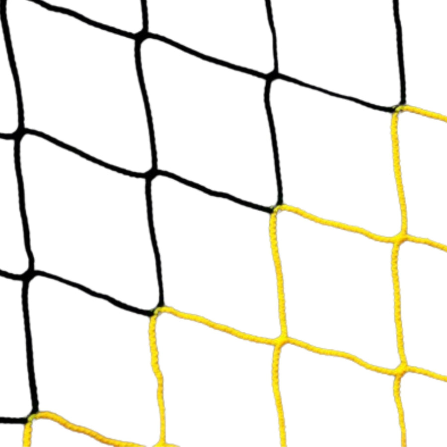 Powershot Fußballnetz - 11er Tor - Europäisch - 4mm Schwarz/Gelb - machsport