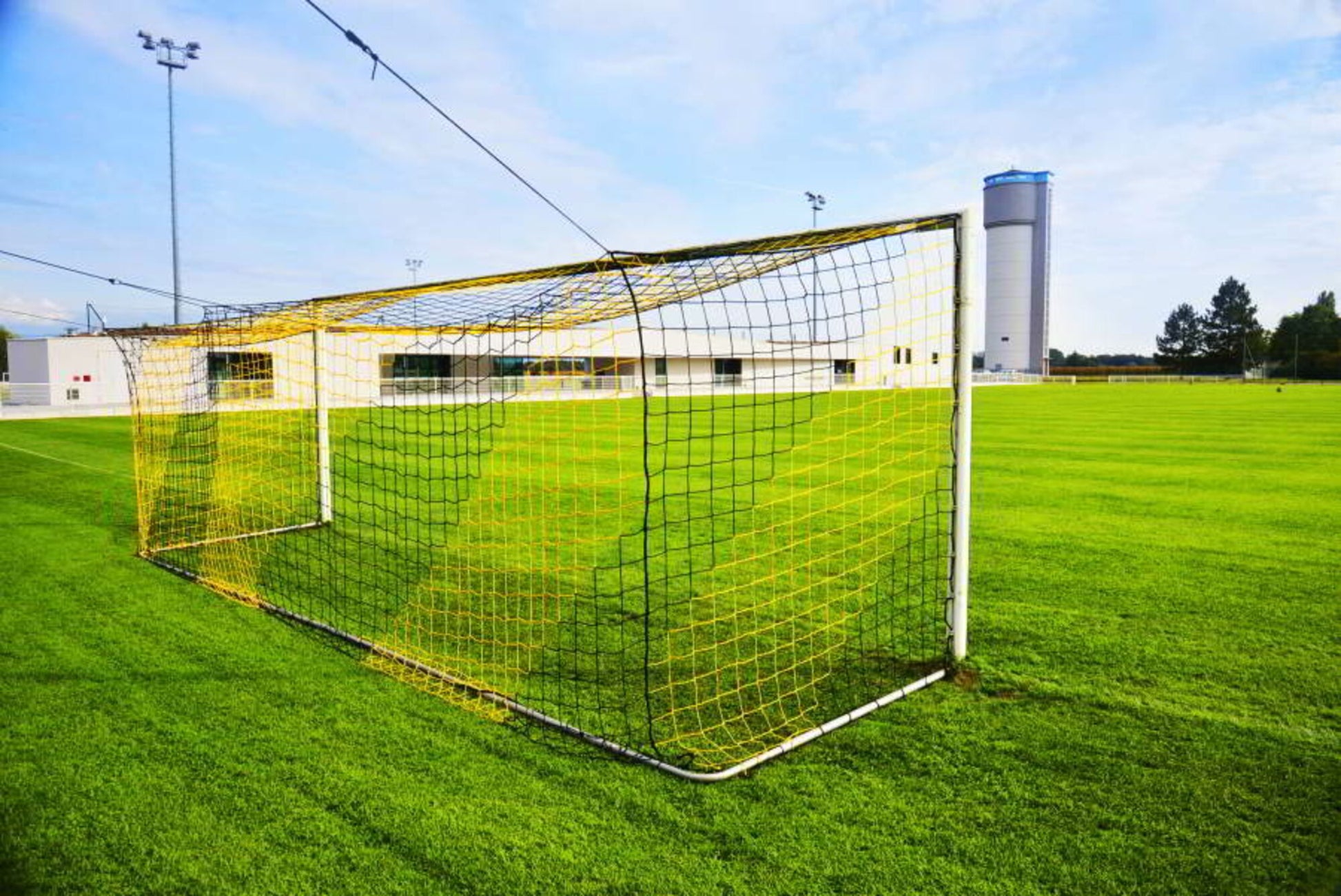 Powershot Fußballnetz - 11er Tor - Europäisch - 4mm Schwarz/Gelb - machsport – Bild 