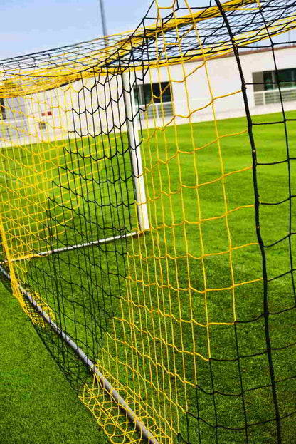 Powershot Fußballnetz - 11er Tor - Europäisch - 4mm Schwarz/Gelb - machsport