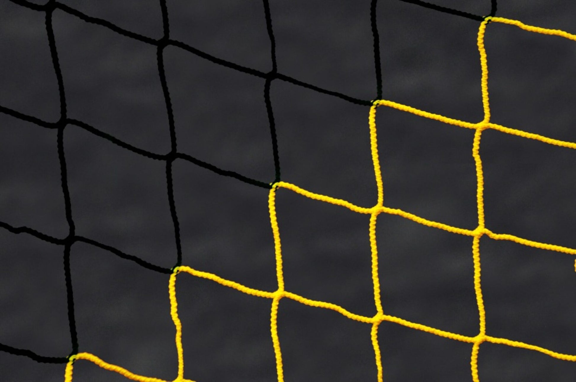 Powershot Fußballnetz - 11er Tor - Europäisch - 4mm Schwarz/Gelb - machsport – Bild 