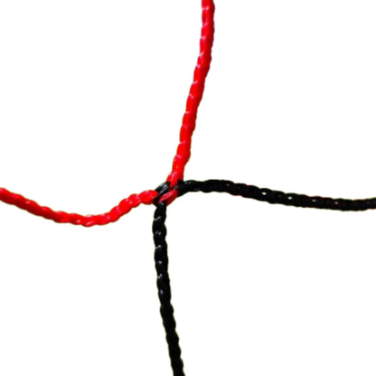 Powershot Fußballnetz - 11er Tor - Europäisch - 4mm Schwarz/Rot - machsport