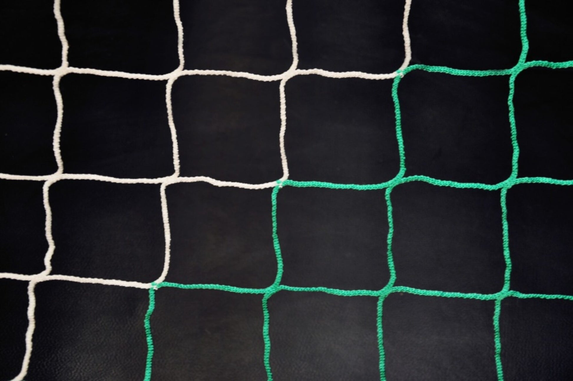 Powershot Fußballnetz - 11er Tor - Europäisch - 4mm Weiß/Grün - machsport – Bild 