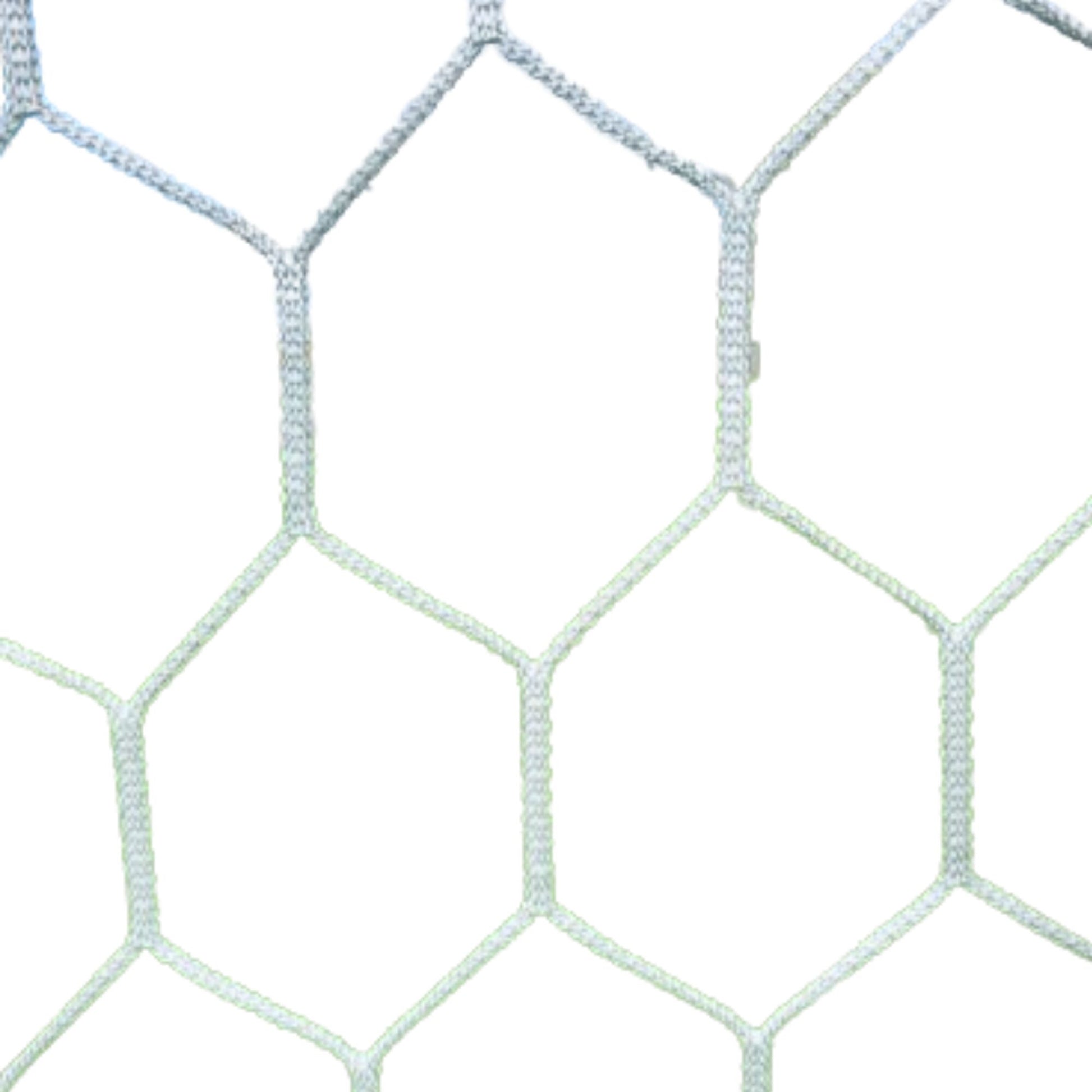 Powershot Fußballnetz - 11er Tor - Wabenförmig - 4mm Weiß - machsport – Bild 