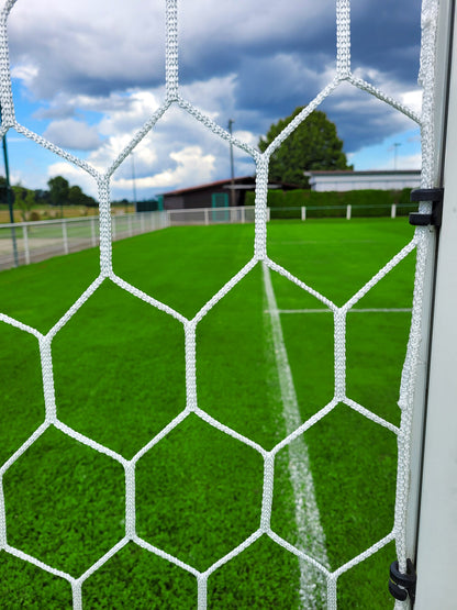 Powershot Fußballnetz - 11er Tor - Wabenförmig - 4mm Weiß - machsport