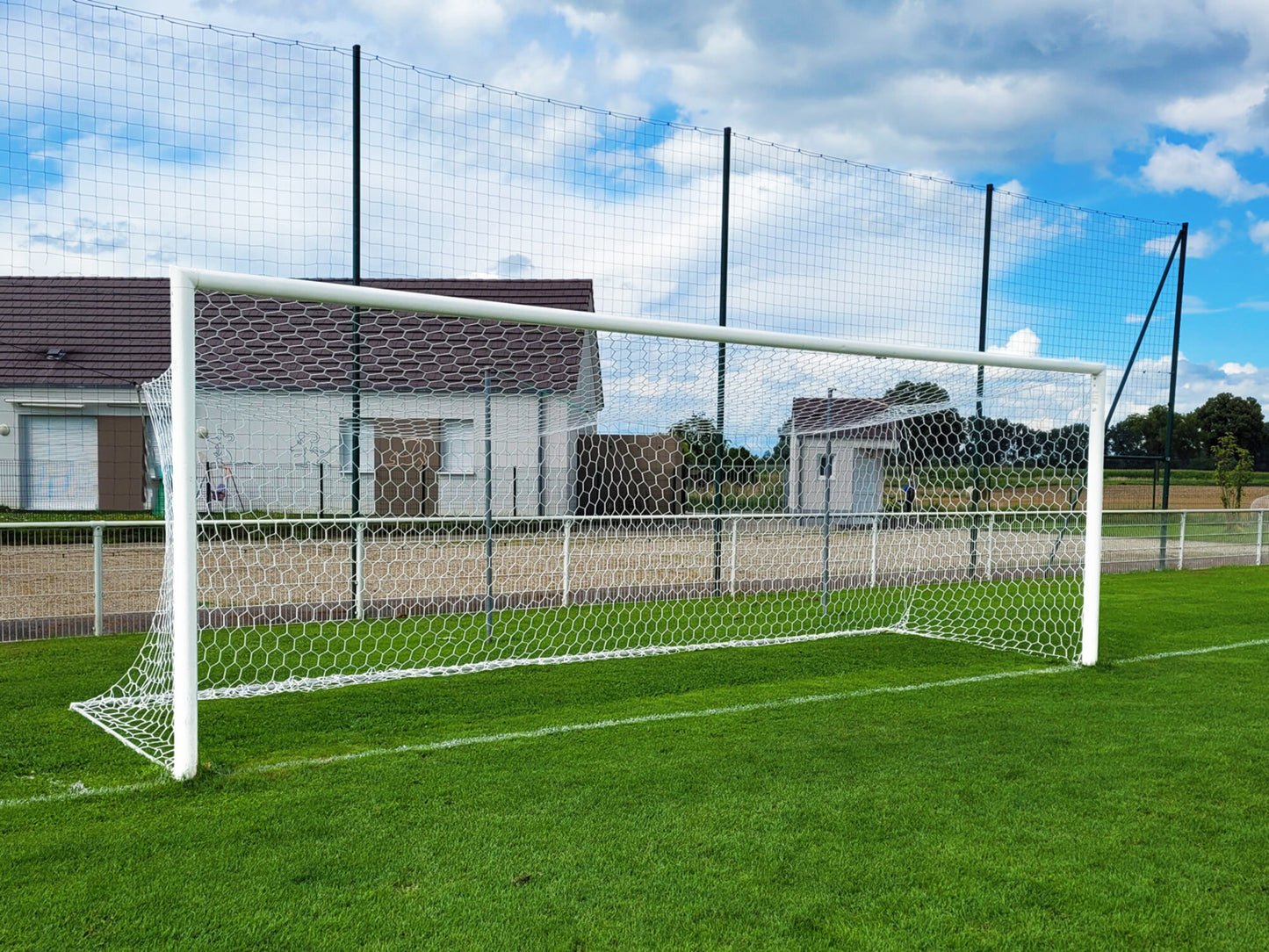 Powershot Fußballnetz - 11er Tor - Wabenförmig - 4mm Weiß - machsport