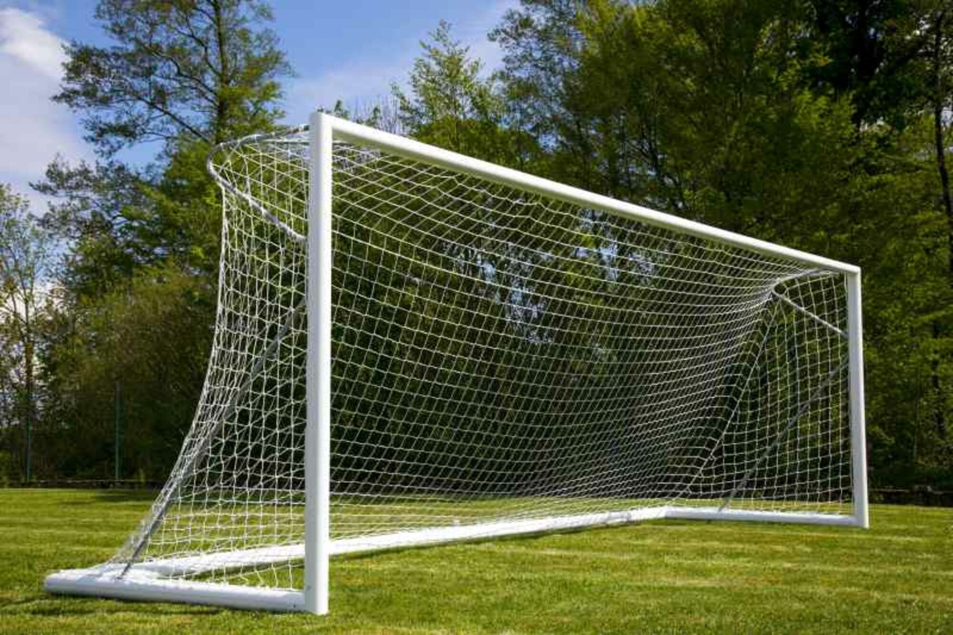 Powershot Fußballnetz - Trapezförmig - 3mm - Weiß - machsport – Bild 