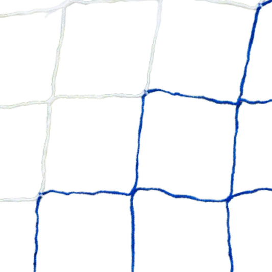Powershot Fußballnetz - Trapezförmig - 4mm - Weiß/Blau, 7,32 x 2,44 Meter – Default Title