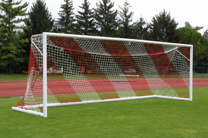 Powershot Fußballnetz - Trapezförmig - 4mm - Weiß/Rot - machsport