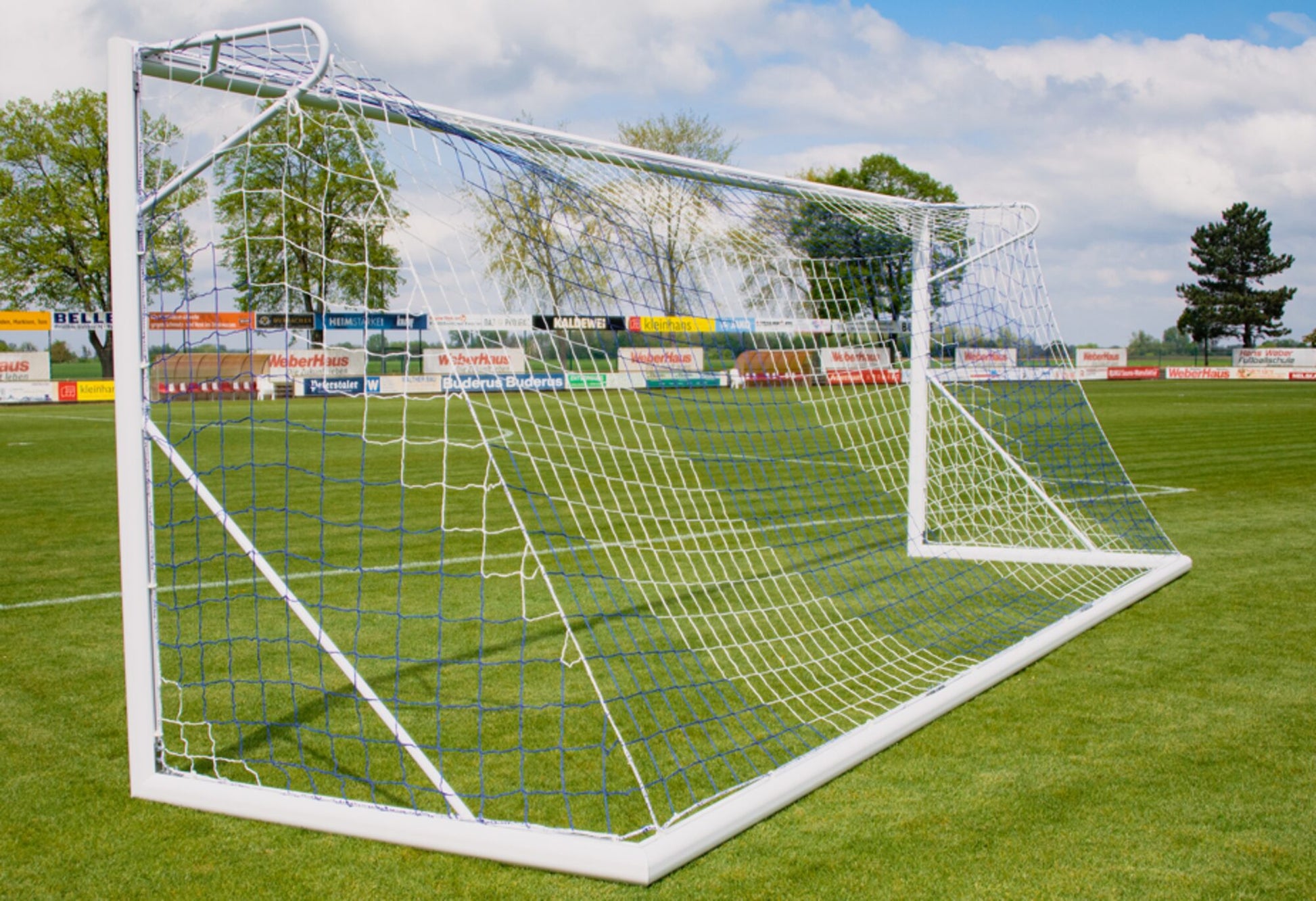 Powershot Fußballnetz 5 x 2 m Blau/Weiß - machsport – Bild 