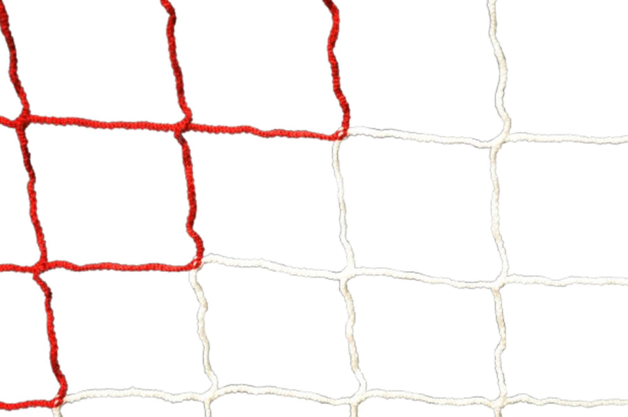 Powershot Fußballnetz 5 x 2 m Rot/Weiß - machsport