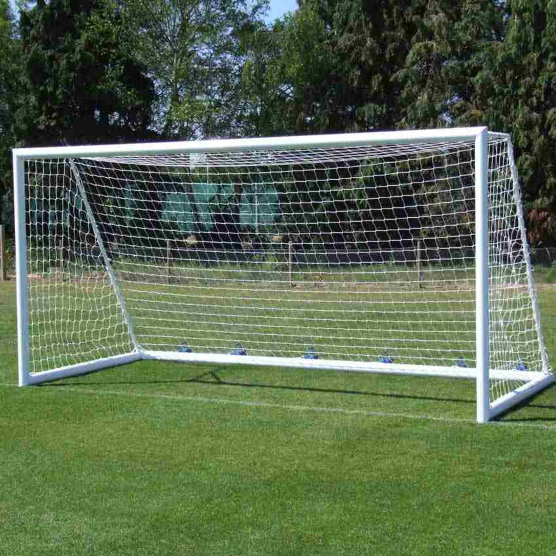 Powershot Fußballtornetz - Jugendtornetz - Tornetz 5 x 2 m - Weiß - 4mm Stark - machsport – Bild 