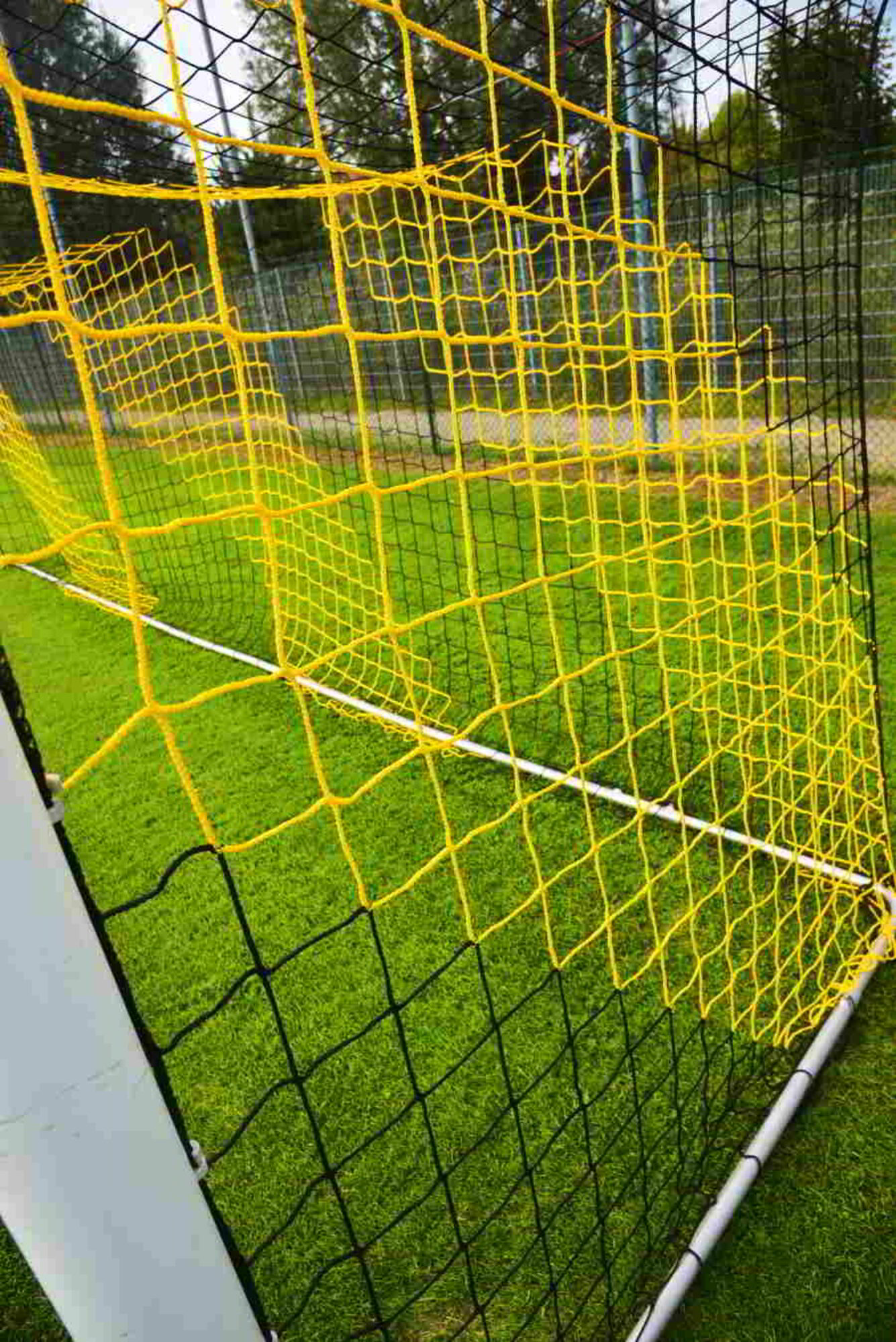 Powershot Futsal-Netz 3 x 2 m - 3mm - Schwarz/Gelb - machsport