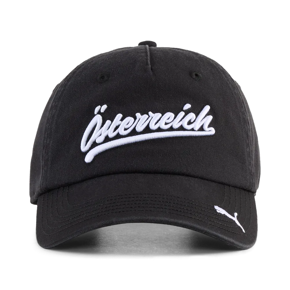 Puma ÖFB Kultur Cap, schwarze Schirmkappe mit Vereinslogo, bequemes Cap aus Caps & Schirmkappen Kollektion