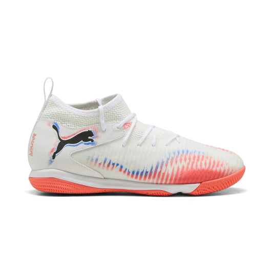 Puma Kinderhallenfußballschuhe Future 8 Match IT + Mid Jr. – weiß / 33