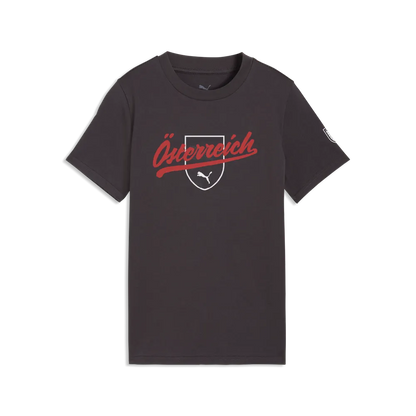 ÖFB Kinderfußballshirt Ftbl Culture Tee, Freizeitshirt für Kinder mit Baumwollmix und Team Branding, schwarz - machsport