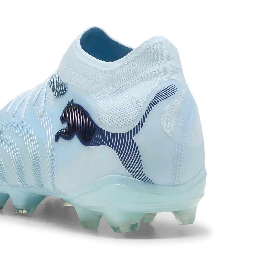 Puma Future 9 Pro FG/AG Fußballschuhe Rückansicht, Rasen- und Kunstrasenmodelle, strapazierfähiges Design, sportliche Schuhe
