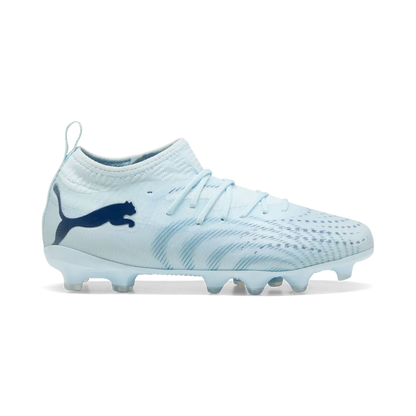 Puma Kinderfußballschuhe Future 9 Match FG/AG, Rasen- und Kunstrasenschuhe, seitliche Ansicht, bequemer Sitz