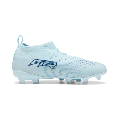 Puma Kinderfußballschuhe Future 9 Match FG/AG, seitliche Ansicht, Rasen- und Kunstrasenfußballschuhe für Kinder