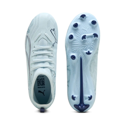 Puma Kinderfußballschuhe Ultra 6 Match FG/AG seitliche Ansicht, Rasen- und Kunstrasenfußballschuhe für Kinder