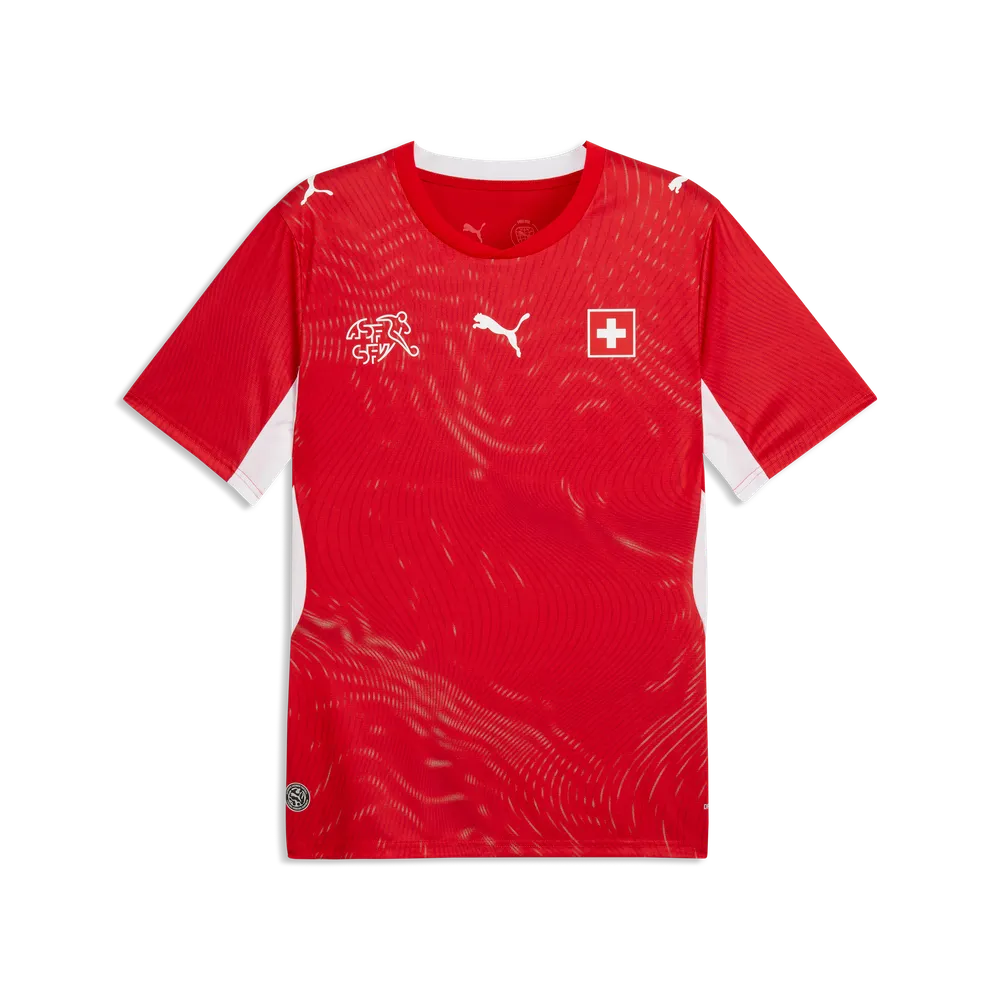 Schweiz Herrenfußballshirt SVF Home, Heimtrikot mit dryCELL und Pass-Design für Spiel und Fanmomente - machsport – Bild 