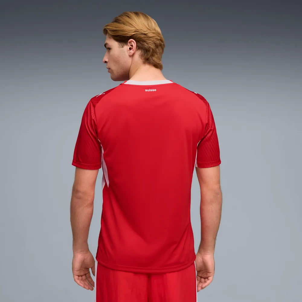 Schweiz Herrenfußballshirt SVF Home, Heimtrikot mit dryCELL und Pass-Design für Spiel und Fanmomente - machsport – Bild 
