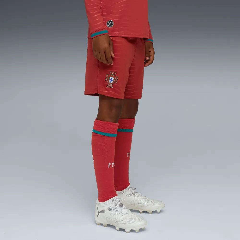Portugal Kinderfußballshort Replica 2026, Matchshorts mit dryCELL für Spiel, Training und Fan Einsatz - machsport – Bild 