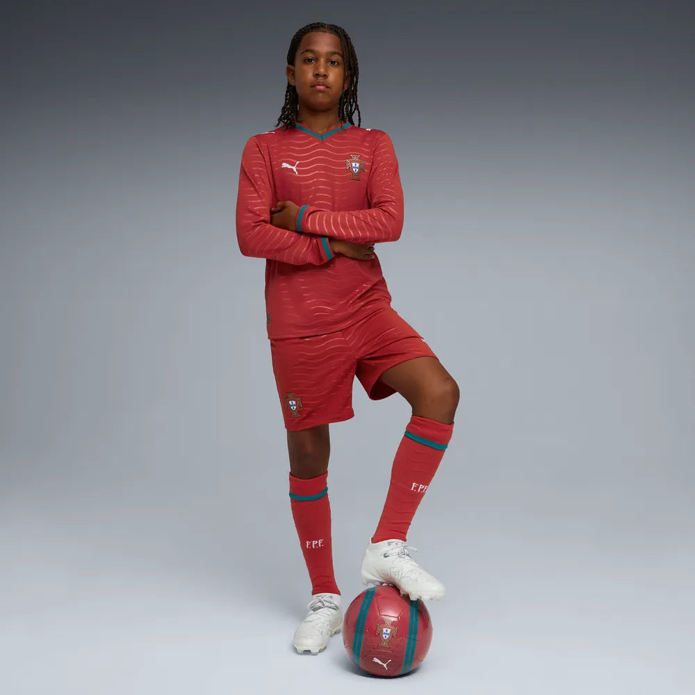 Portugal Kinderfußballshort Replica 2026, Matchshorts mit dryCELL für Spiel, Training und Fan Einsatz - machsport – Bild 
