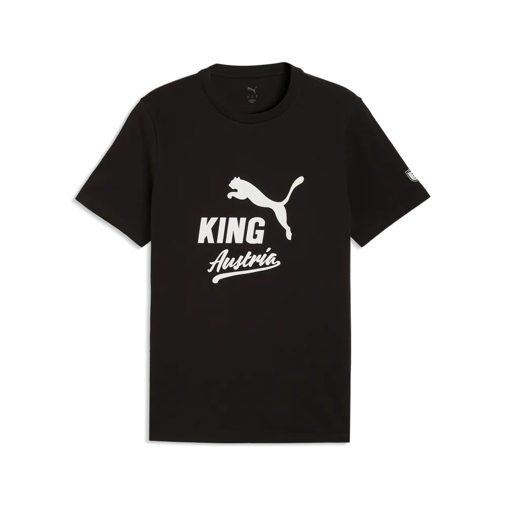 Österreich ÖFB Herrenfußballshirt King Logo Tee, Black/White
