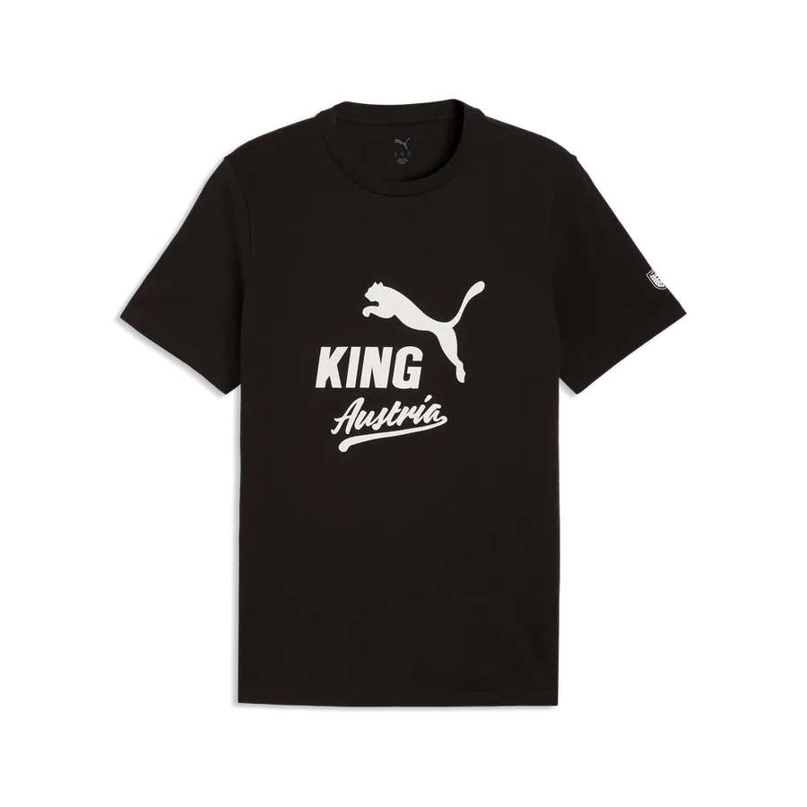 Österreich ÖFB Herrenfußballshirt King Logo Tee, Black/White
