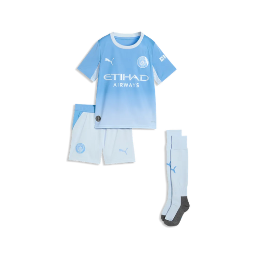 Manchester City Home Minikit, Mini Fußballset mit dryCELL für junge Fans – hellblau / 98