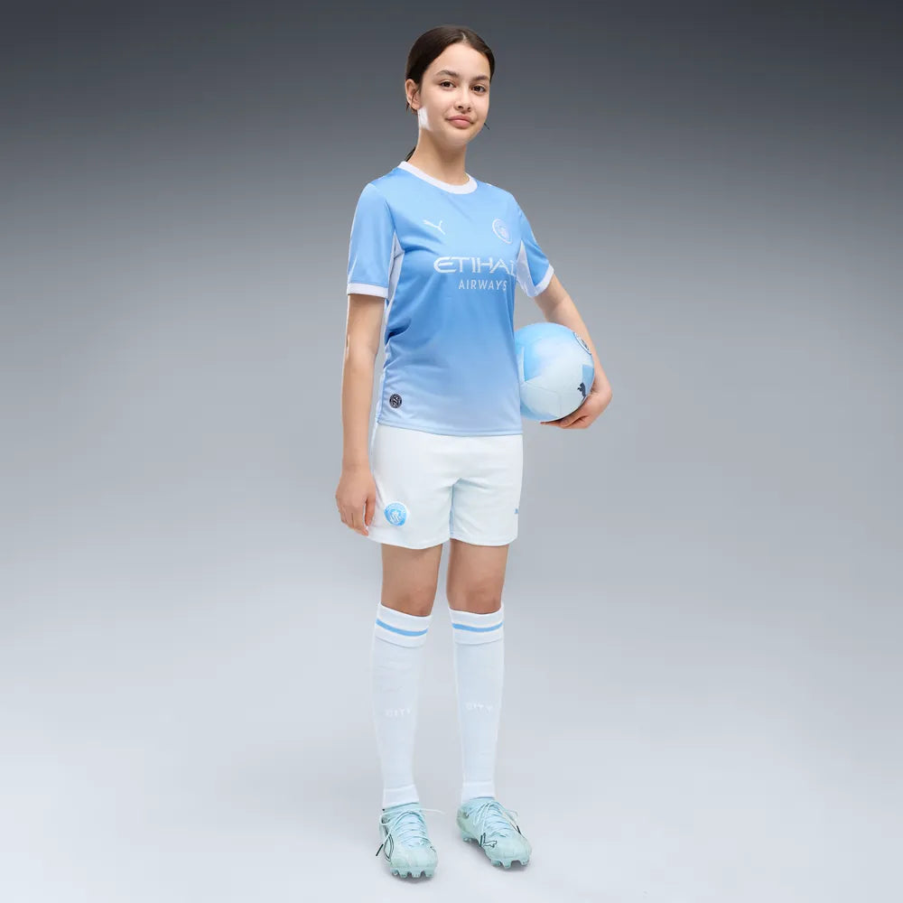 Manchester City Kinderfußballhose Replica, Fußballshorts mit dryCELL für junge Fans - machsport