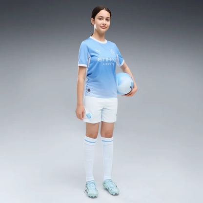Manchester City Kinderfußballhose Replica, Fußballshorts mit dryCELL für junge Fans - machsport