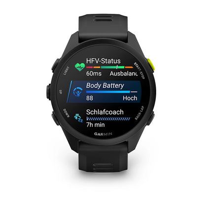 Garmin Forerunner 70 Schwarz, GPS Laufuhr mit AMOLED Display und Schnellwechsel-Armband 20 mm - machsport