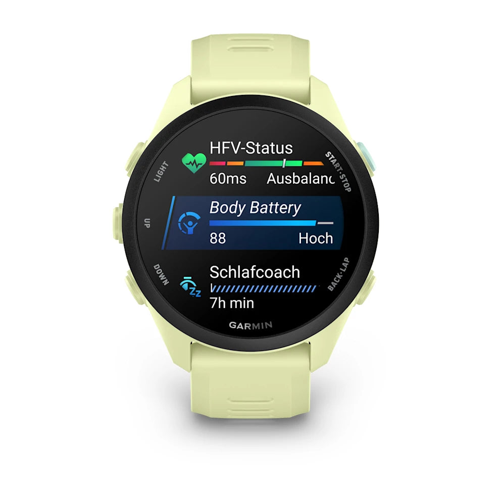 Garmin Forerunner 70, Zitrone mit Schnellwechsel-Armband 20 mm Silikon – Bild 