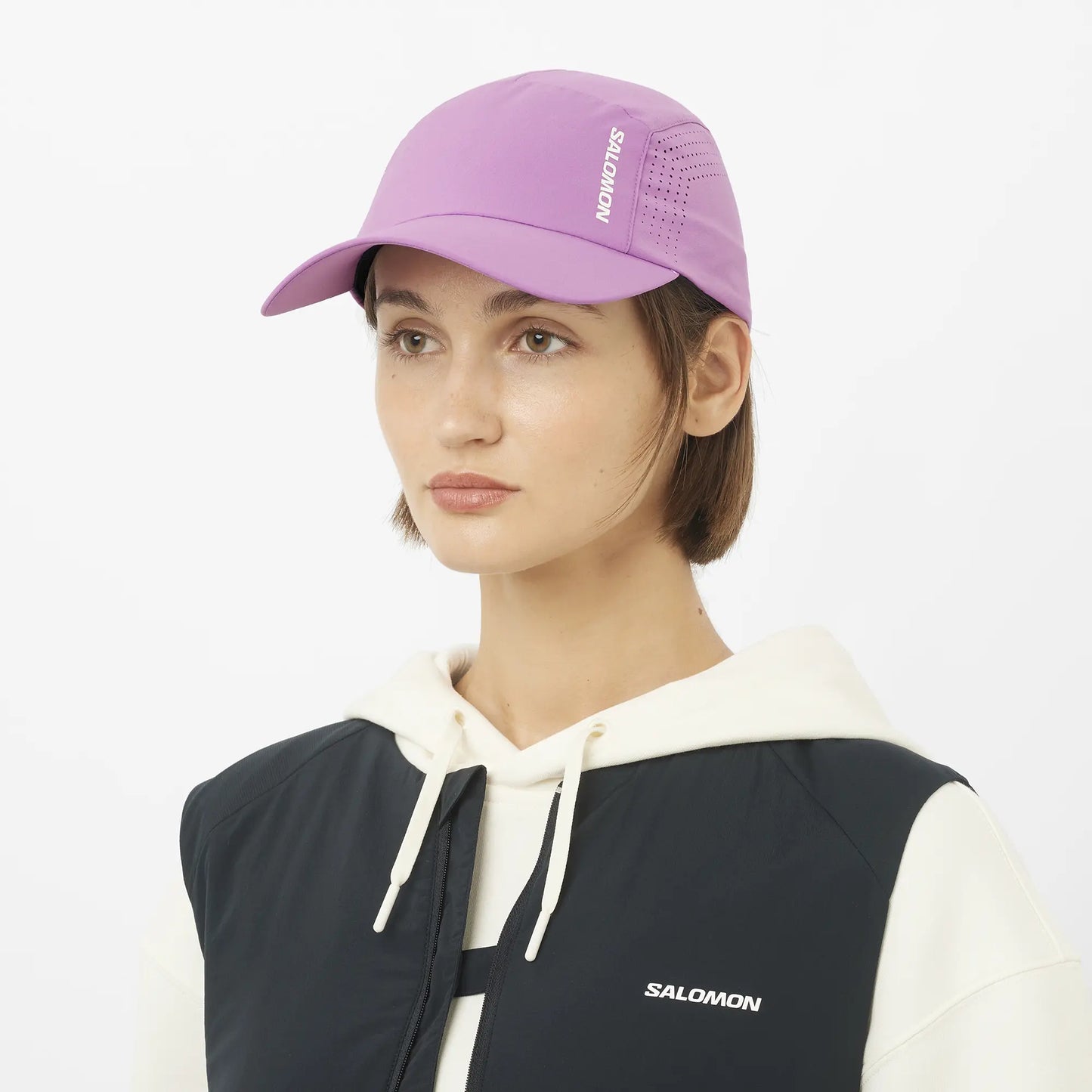 Salomon Cap Shakeout, leichte Laufkappe für Running und Alltag mit Atmungsaktivität und schnelltrocknendem Komfort, iris orchid - machsport