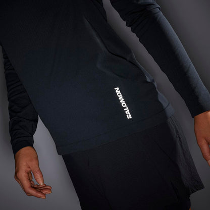 Salomon Damenlangarmshirt Sense Aero Seamless Tee - machsport