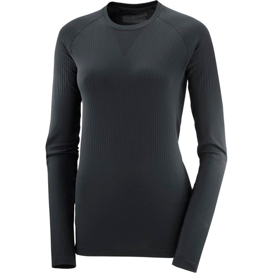 Salomon Damenlangarmshirt Sense Aero Seamless Tee – schwarz / 34