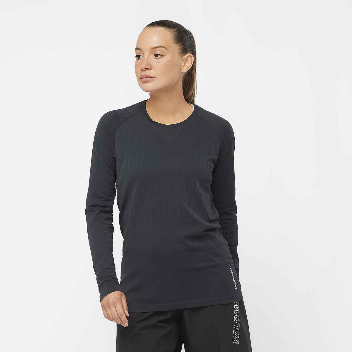 Salomon Damenlangarmshirt Sense Aero Seamless Tee - machsport